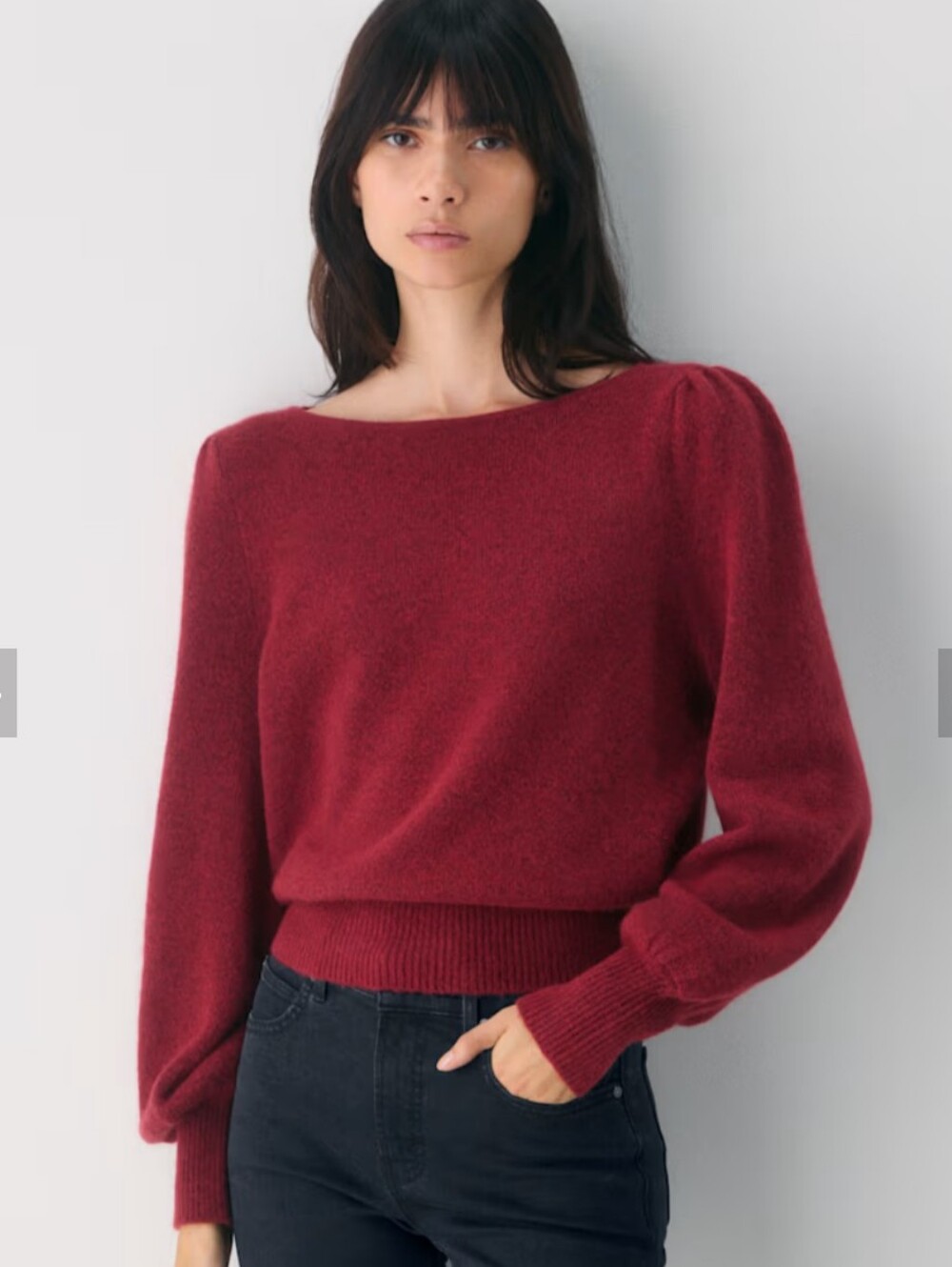 Aritzia Wilfred SoftSpokeT Seine Sweater cordovan dark red small